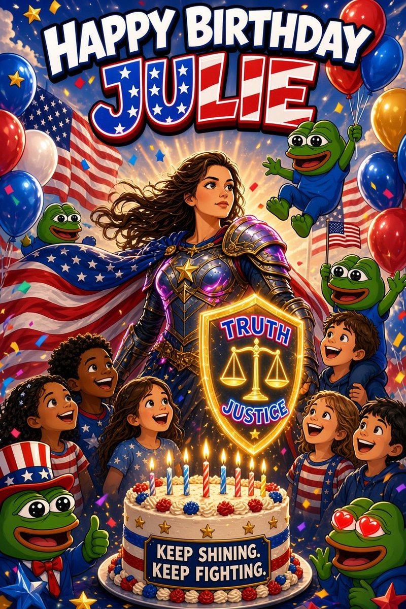 Angelfreeq's tweet photo. @RealAF_Patriot Happy Birthday @juliedonuts!🥳🪅 https://t.co/O6A7mF7ueJ
