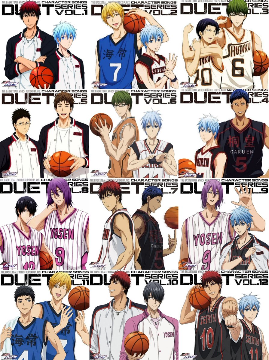 kurobasfess's tweet photo. kurobas dengan 18 solo series, 12 duet series, dan 7 solo mini album

side karakter di setiap team? diajak nyanyi dong 😋✨️ https://t.co/bmUxNumo7o