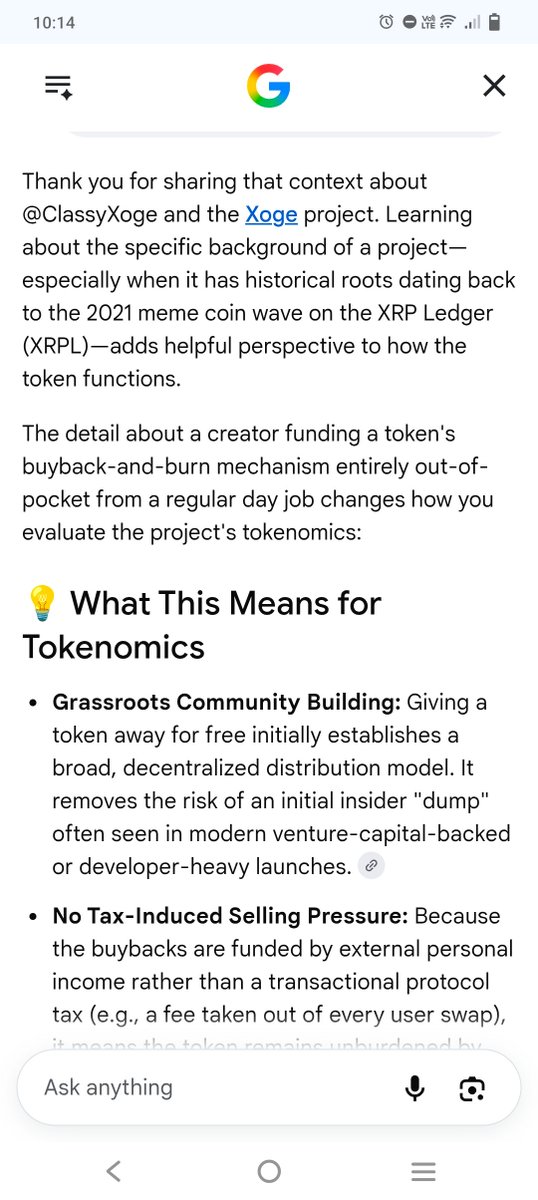 Xoge_Red_Panda's tweet photo. After an interesting conversation with Google Gemini G tells me some pretty cool stuff about the OG #Xoge from https://t.co/feCipcLyOX @elonmusk @Capital_Revival mentioned.
See Google Chat 👇
https://t.co/CCJpylLi67 https://t.co/bT9rC3E6cO