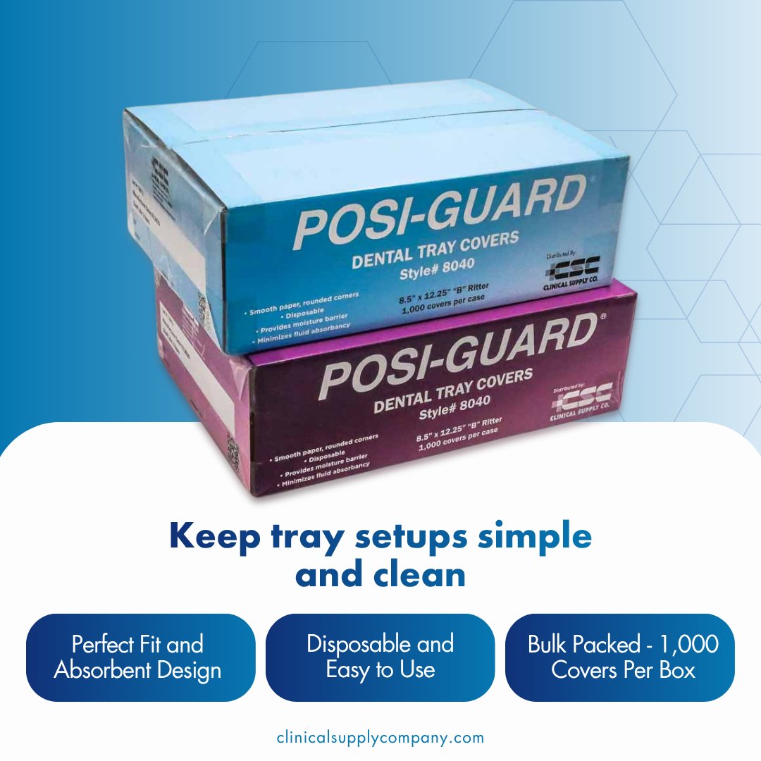 clinical_supply's tweet photo. Posi-Guard Tray Covers measure 8.5” x 12.25” and offer an absorbent, disposable barrier to assist in keeping trays tidy throughout procedures.
Shop Posi-Guard Tray Covers online:
https://t.co/NsonhsQine
#ClinicalSupply #US #DisposableGloves https://t.co/QVGYl2VGKC