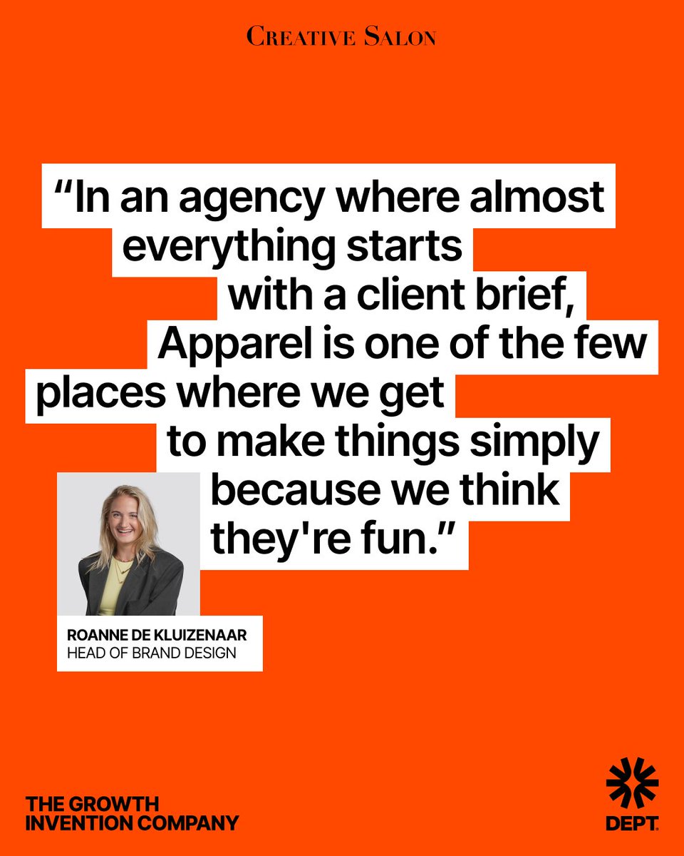 dept_global's tweet photo. From pandemic drops to a Cannes Lions Souvenir Shop: how do you turn merch into a full destination?

Head of Brand Design Roanne de Kluizenaar sits down with @creativesalon_ to unpack turning brand culture into personal style.

Full story: https://t.co/ORbxf2v1iI https://t.co/gmVWGLIIuX