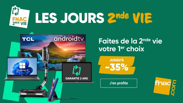 Fnac's tweet photo. ♻️ Les jours #SecondeVie sont de retour à la Fnac !
Profitez de réductions allant jusqu'à 35% sur notre sélection de produits reconditionnés, jusqu'au lundi 7/09 inclus ⏱
👉https://t.co/doNdPfobNP https://t.co/epVFfmahfj
