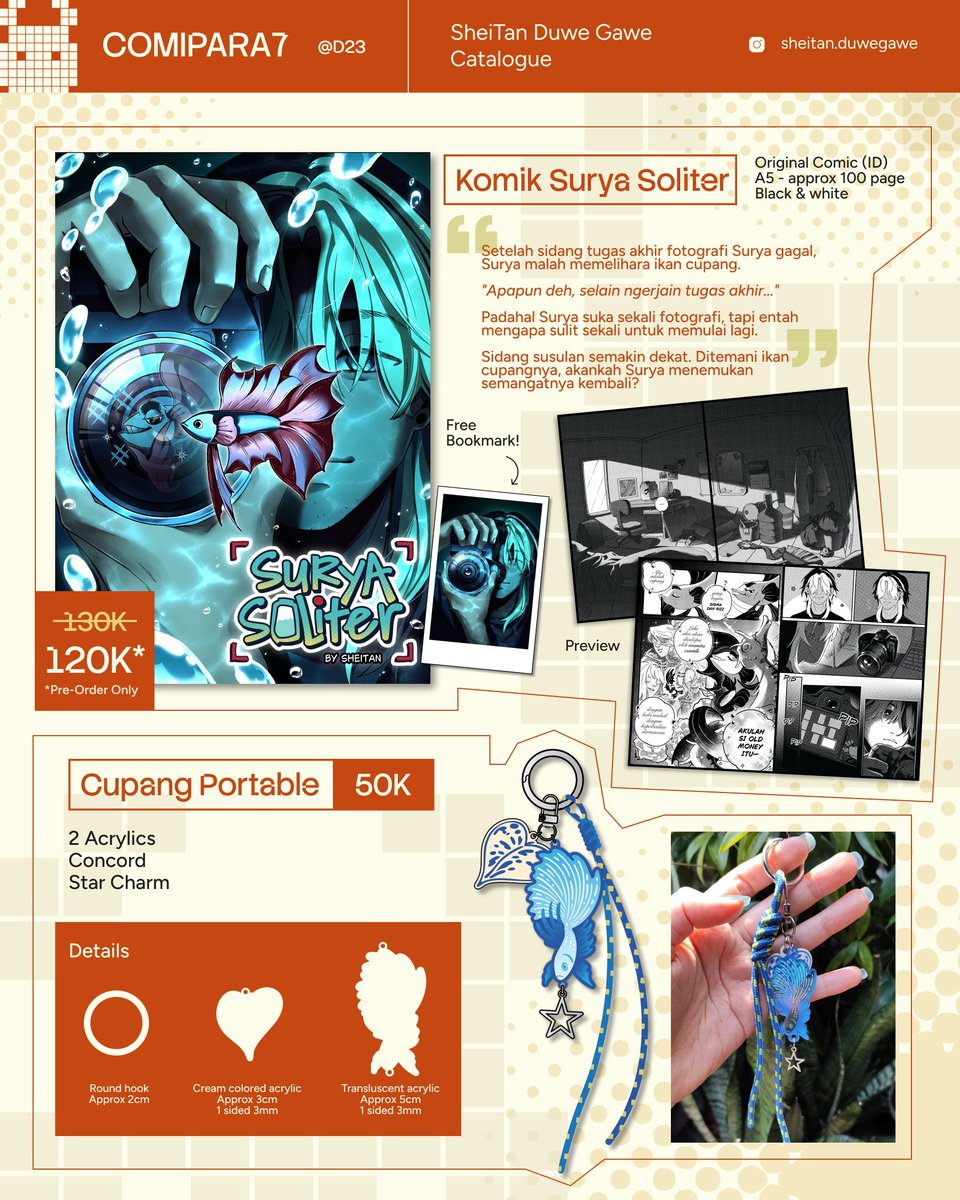 _tnnds's tweet photo. [❤️&amp;🔁extra appreciated!]

Our Pre-Order for #CMPR7 &amp; #CF23 is open!

📅 3-19 September 2026 (23.45 WIB)
🛒 Pick Up &amp; Mail Order (🇮🇩 only)
✨ Original Comic &amp; Merch, PHM, no na, SDV, Disco Elysium, Phainon
🔗 Link on threads👇

#comipara7 #comifuro23 

(1/2) https://t.co/nA7uiPwH3N