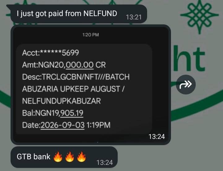 BENZYUIL's tweet photo. NELFUND AUGUST UPKEEP PAYMENT BEGINS

The Nigerian Education Loan Fund (NELFUND) has commenced the disbursement of August 2026 upkeep allowance to eligible student beneficiaries.

Students are advised to check their respective bank accounts for the incoming payment.

More updates will be communicated as the disbursement progresses.

Follow for verified NELFUND updates.