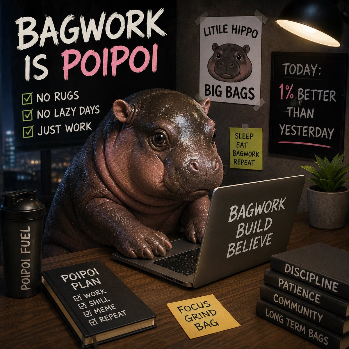 UncleWasEarly's tweet photo. POIPOI DOESN’T ASK WHO’S BULLISH. POIPOI DOES THE BAGWORK. 🦛
$Poipoi https://t.co/FiB6Tuigfs