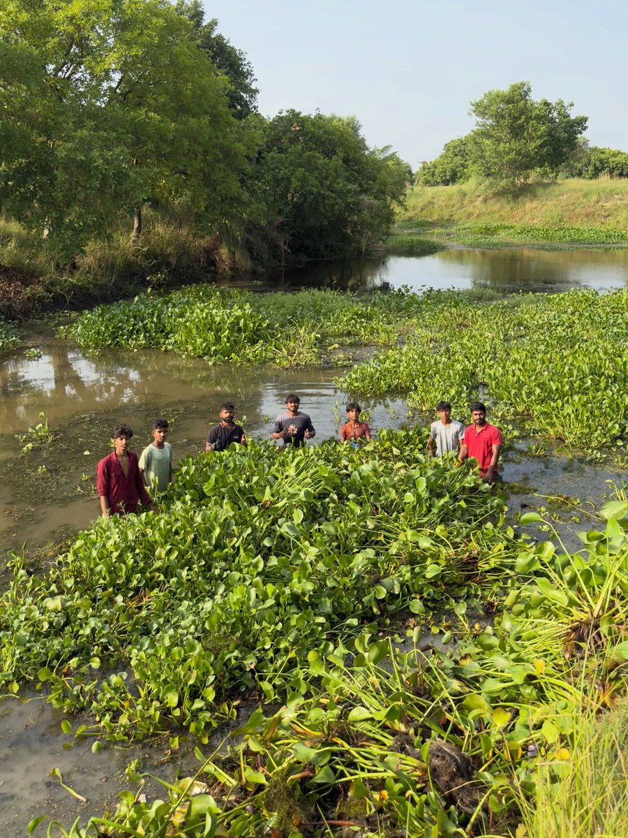 NalinisKitchen's tweet photo. This boy named Akash Gupta and his friend cleaned the Manorama River, working for more than 100 days. They are doing the job that babus should be doing. They deserve a big salute. https://t.co/UX439GYsoE
