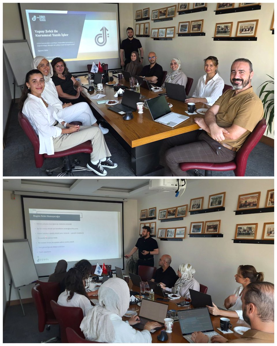 dddegisim's tweet photo. 📄 Yapay Zekâ kurum içi eğitim serimiz devam ediyor!

Kurumsal Gelişim &amp; İK Proje Asistanımız Yusuf Şahin Midilli, “Yapay Zeka ile Kurumsal Doküman Oluşturma” başlıklı eğitimiyle bizlerleydi.

💡 Eğitimindeki değerli paylaşımları için Yusuf Bey’e teşekkür ederiz.

#ddliolmak https://t.co/w2n9La2EZD