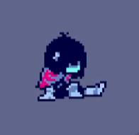 paledoptera's tweet photo. when i was first playing survey_program i thought susie and kris had fused into one being (because kris' color palette suddenly changes to susie's in the dw) and the main conflict of the game was going to be a wrestle for control over kris' body https://t.co/Zpjnxufo9M