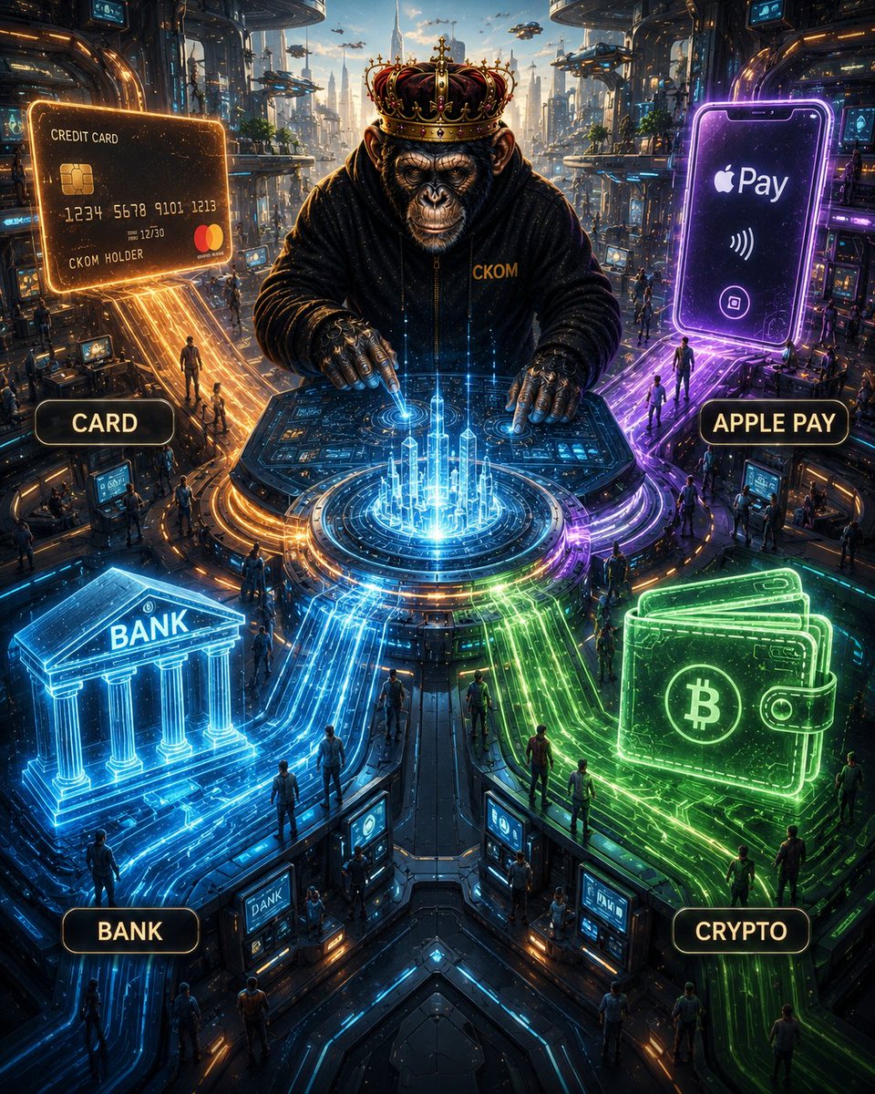 ChimpKingOfMeme's tweet photo. Why should buying crypto still feel difficult in 2026?
CKOM is working toward making entry into PepeUnchained as smooth as possible.

💳 Card
📱 Apple Pay
🏦 Bank Transfer

The future is simple.
#Web3 #Layer2 #CKOM #Crypto #Pepeunchained https://t.co/OUYoPYsYxe