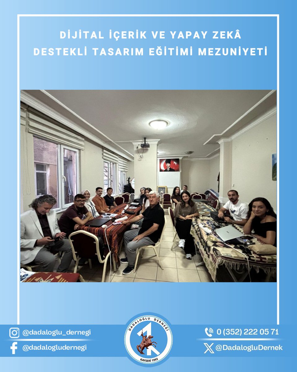 DadalogluDernek's tweet photo. 🎓 84 Saatlik Eğitim Yolculuğumuzu Gururla Tamamladık!

Orta Anadolu Kalkınma Ajansı (ORAN) 2025 Yılı Teknik Destek Programı kapsamında desteklenen, Dadaloğlu Derneğimiz ile Düzey Bilgisayar Eğitim Merkezi iş birliğinde gerçekleştirilen https://t.co/My85ZClfGq