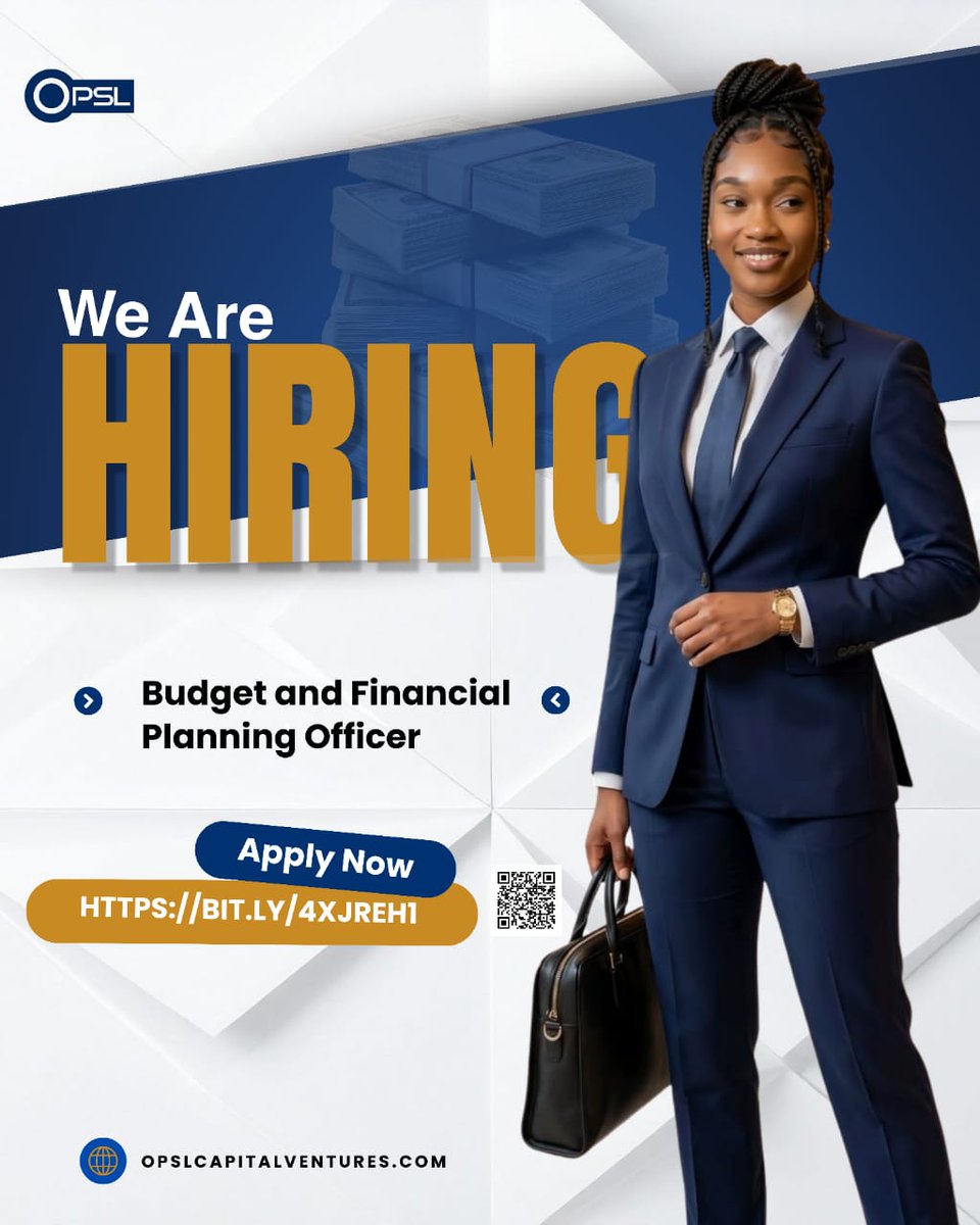 OPSLHR's tweet photo. We Are Hiring!
Position: Budget and Financial Planning Officer https://t.co/FWibVYBldP