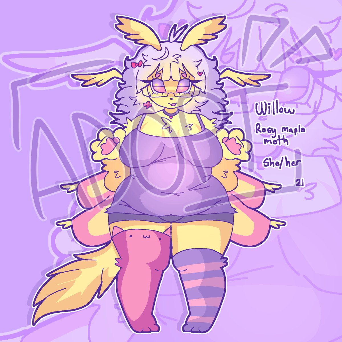 silvyscug's tweet photo. rosy maple moth adopt im selling for $35 cad unless anyone wants to start bidding >w< was gonna keep her but meh :3 
https://t.co/hsWJaR4cXJ https://t.co/QsZ8UJ7RPU