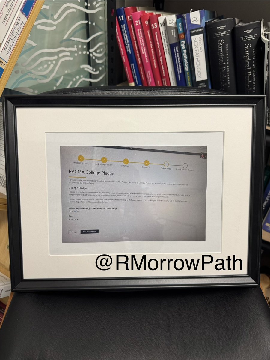 RMorrowPath's tweet photo. A pledge: a serious promise to do, give or support something. I found myself grounded, inspired and bound by my pledge this week. A cheeky colleague suggested I frame the dodge screenshot I took… and delivered a frame #medicalleadership #thankfulformyteam #RACMA https://t.co/PEkPgpQ8R3