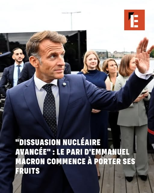 Mapi421's tweet photo. "Dissuasion nucléaire avancée" : le pari d'Emmanuel Macron commence à porter ses fruits
Dix pays européens ont déjà manifesté leur intérêt pour bénéficier d'un bout du parapluie français. 
Une initiative que les Etats-Unis apprécient peu. https://t.co/8oQ8Y64erR