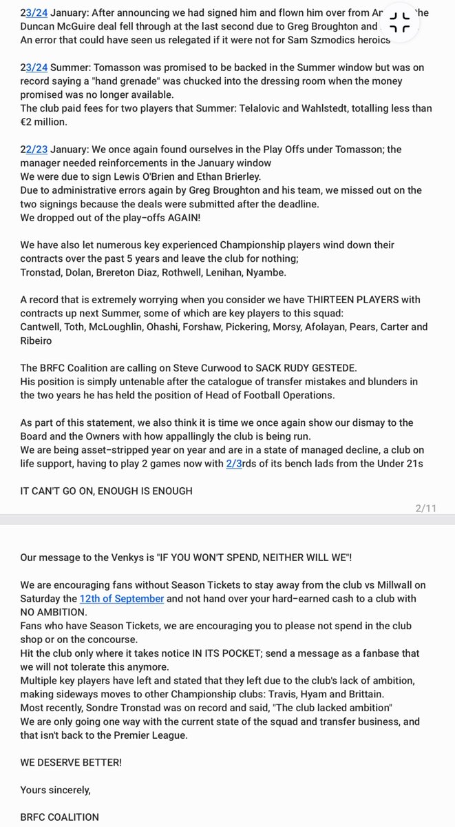 BRFCFansVoice's tweet photo. As promised #Rovers fans, we have sent an updated version of last night's statement to the club

We sent the emails to Suhail and Rob Coar

A copy of the email to Suhail is below 👇

Anyone else we should be emailing? 

Drop any emails below, let's SPREAD THE WORD! ✉️💙🤍 https://t.co/WVAZxIfLjO