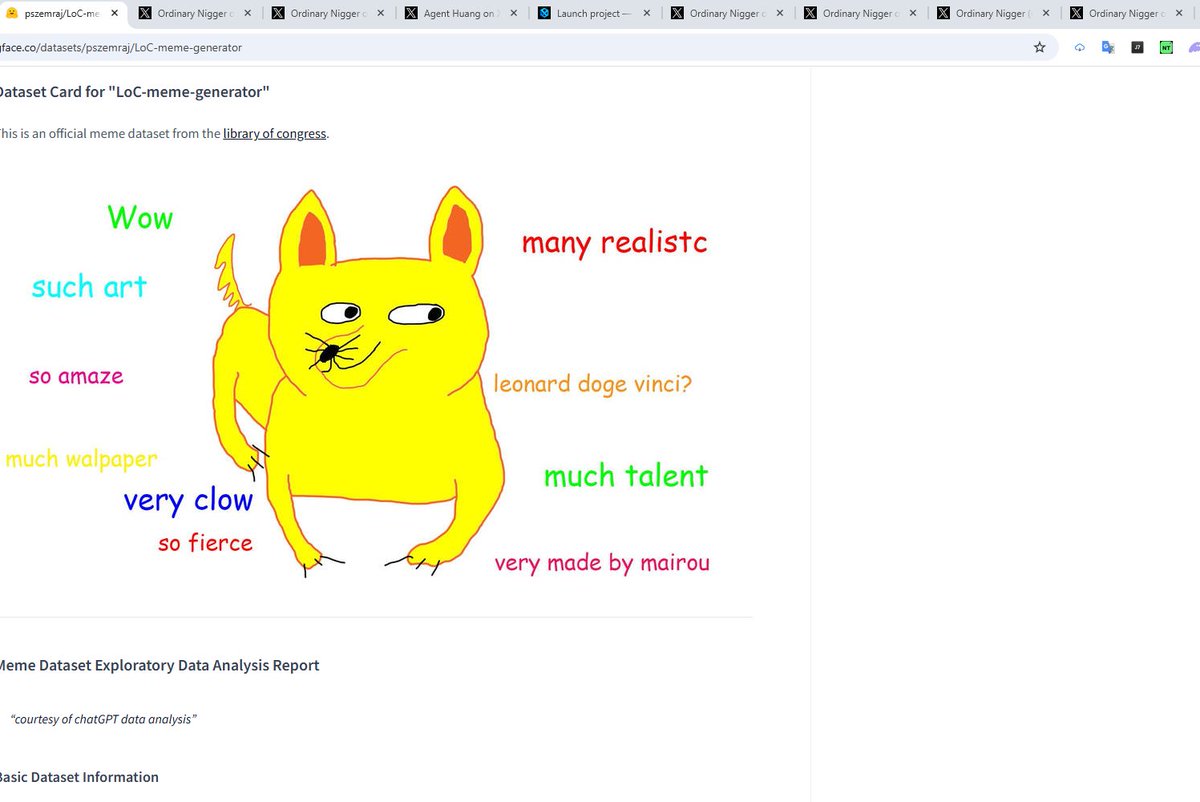 ordinarynigger's tweet photo. YOOOOOO

HUGGING FACE HAS A RETARDED DOGE POSTED ON THEIR WEBSITE.

Its literally called Duge

https://t.co/tZUpPqPhCl https://t.co/dHzubhcHHv