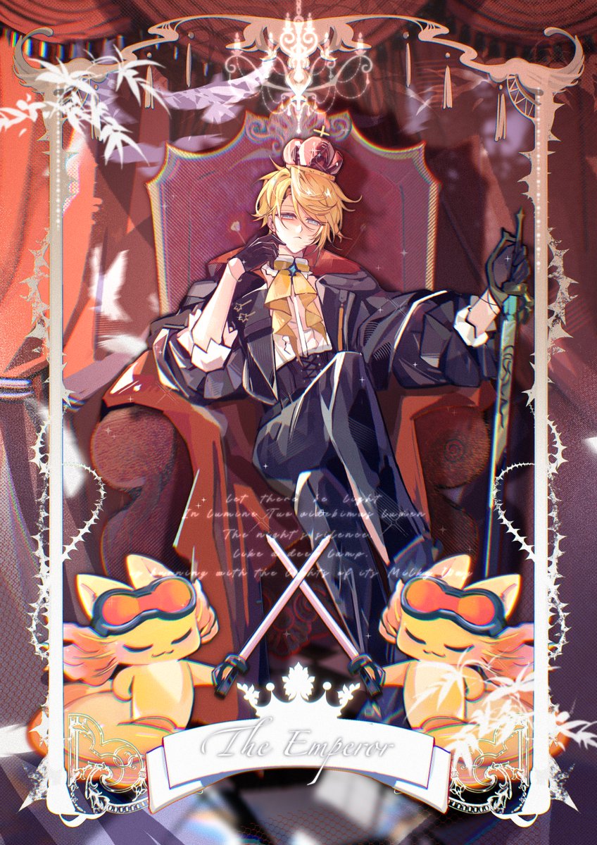 hailwuyula's tweet photo. 「Wilson生贺24h接力」Tarot card『The Emperor』
☆⋆｡🥂˖ํℋ𝑎𝑝𝑝𝑦ℬ𝒾𝑟𝑡ℎ𝑑𝑎𝑦˚·࿔🍾𖦹°‧★  
北京时间：3:00
东京时间：4:00
下一棒: @boyuvkqh 

此画为稿件

为我们的国王献上一切.
——wilsoneers

#YuDrawWilson #WilsonIs4YearsOld
#yqw24h生贺 https://t.co/ysJqIlTTqz