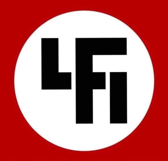 LaHyene84_V2's tweet photo. Il y en a surtout marre de ces fachos haineux et intolérants de nazillons staliniens de LFI qui nazifient tous ce qui ne va pas dans leur sens et les dérange, tous ceux qui n'adhèrent pas à leur idéologie.
Marre de se faire traiter de facho, nazi et autre connerie car tu oses aimer ton pays, sa culture, son histoire, ses origines etc.

LFI le nouveau NSDAP