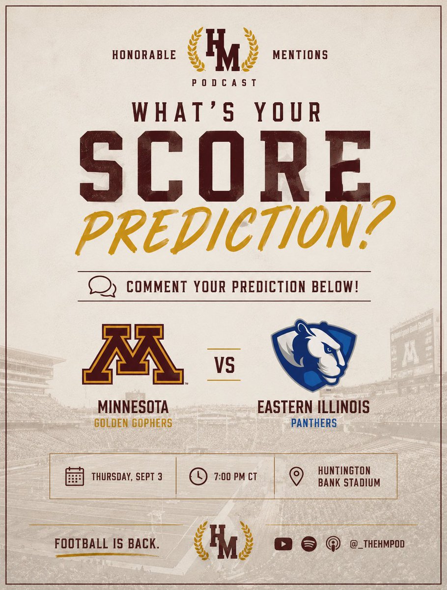 _TheHMpod's tweet photo. Who ya got? 🤷‍♂️ Drop your score predictions in the comments⬇️

#honorablemention #podcast #fyp #collegefootball #explore https://t.co/ksyvJP8TX5
