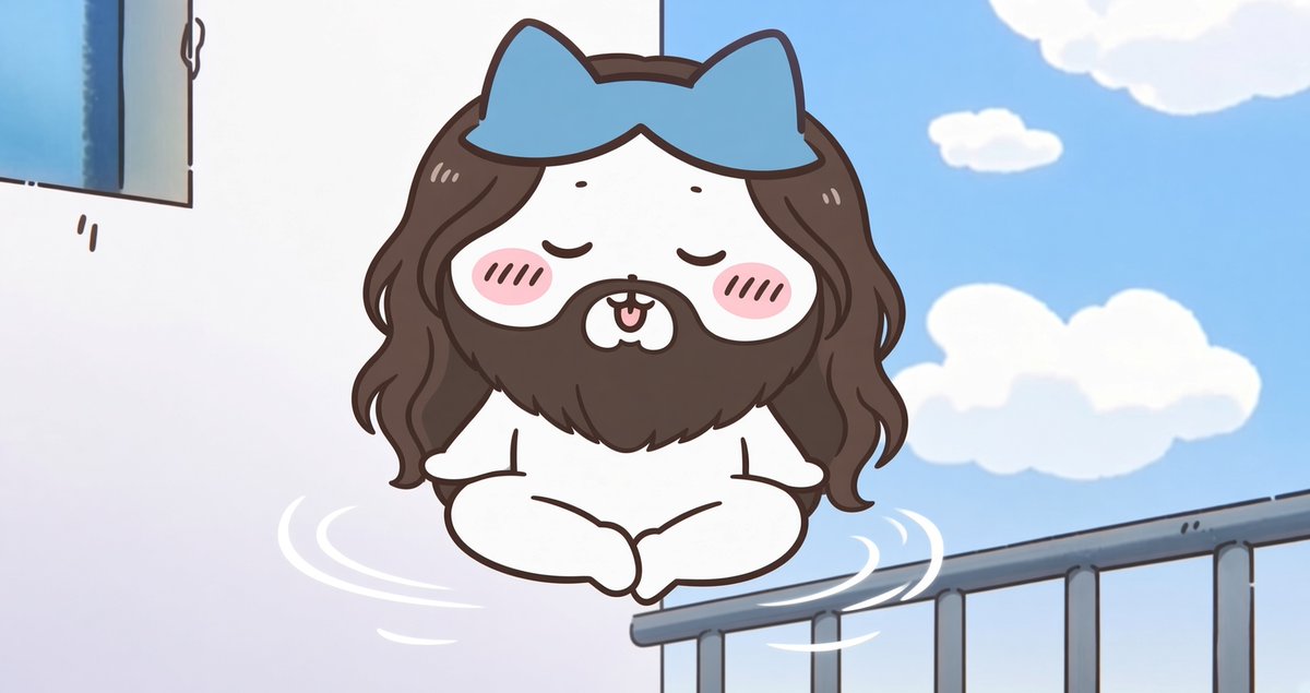 Asahara_0302's tweet photo. ハ智ワレは空中浮揚もできます。 https://t.co/RzQbTAxcl4