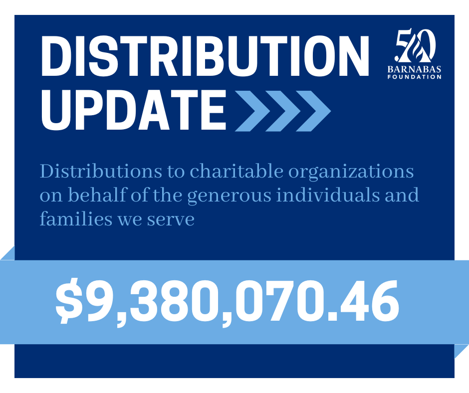BarnabasFdn's tweet photo. During August, $9,380,070.46 was distributed to charitable organizations on behalf of the individuals and families we serve. These gifts help ministries share hope, strengthen communities and further their Kingdom work. https://t.co/0USgADbWVs
