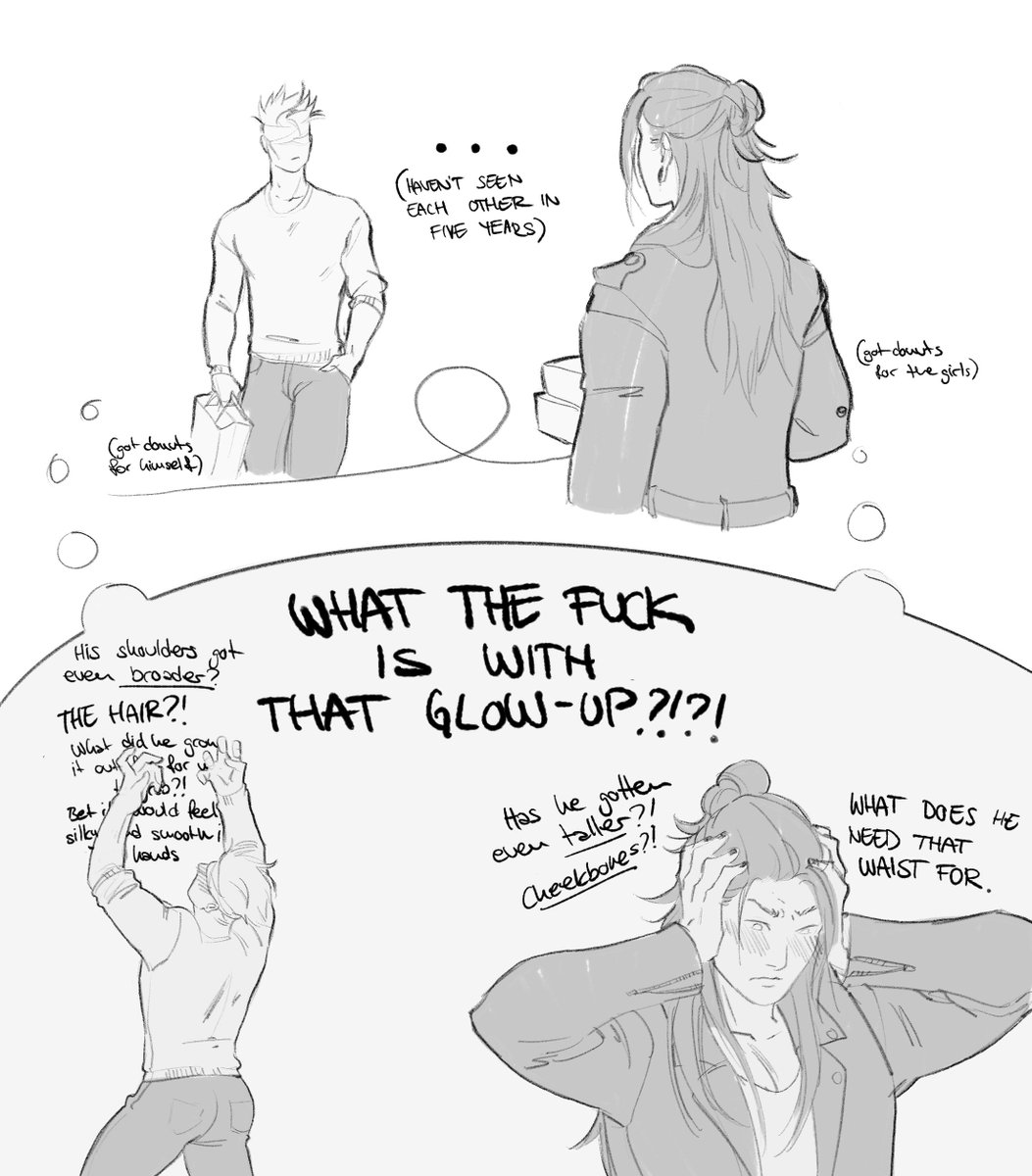 bearhavior's tweet photo. Old (but still fairly current) headcanons from 2024 because Don't Forget I'm Here Forever #satosugu https://t.co/J3LzvOl3UI