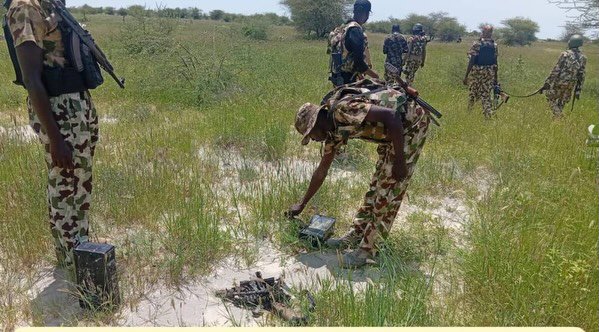 DefenseNigeria's tweet photo. Nigerian troops have recovered the bodies of five additional Boko Haram/ISWAP terrorists, along with AK-47 rifles and other items, during ongoing exploitation operations following the terrorists failed attacks on Nigerian troops in Kukawa LGA, Borno State, on 29 August 2026.

The decomposed remains are believed to be those of fighters who sustained fatal injuries during Nigerian military airstrikes conducted during the engagement. The terrorists  abandoned their dead and wounded comrades as they fled the battlefield.

The recovery provides further indication of the casualties inflicted on the terrorist group during the failed assault.