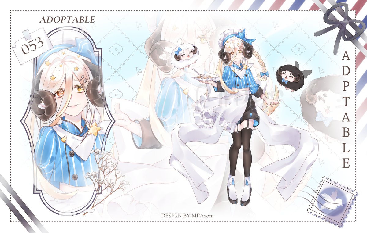 MPA_za's tweet photo. (OPEN) Adopt Auction : 053 🐑
SB:40 (USD) 
AB: 100 (USD) (commercial use) 
[RT very appriciated ] 
#adoptable #characterdesign #Vtuber #VtuberEN

https://t.co/GkpsIyA1zc https://t.co/tvrdLYIt0S