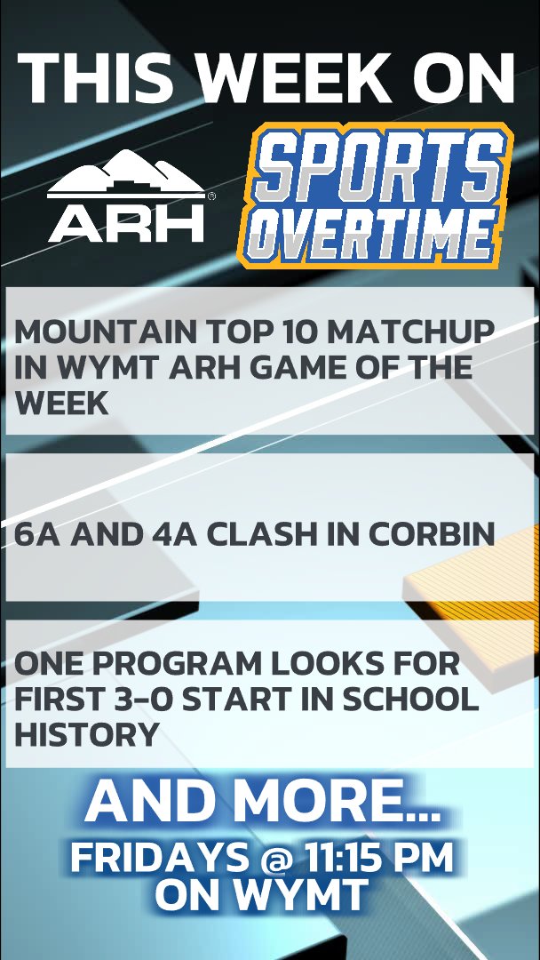 WYMT's tweet photo. Here's the Friday Night Slate for Sports Overtime this week. Make sure you tune in every Friday @ 11:15 PM on WYMT. https://t.co/7Dxuq3SH6M