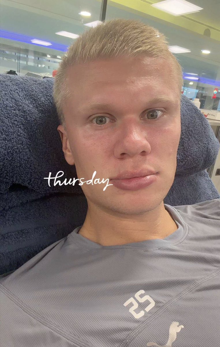 erljude_'s tweet photo. Erling’s hair be respawning every other week😆 https://t.co/dQzzcH3BJJ