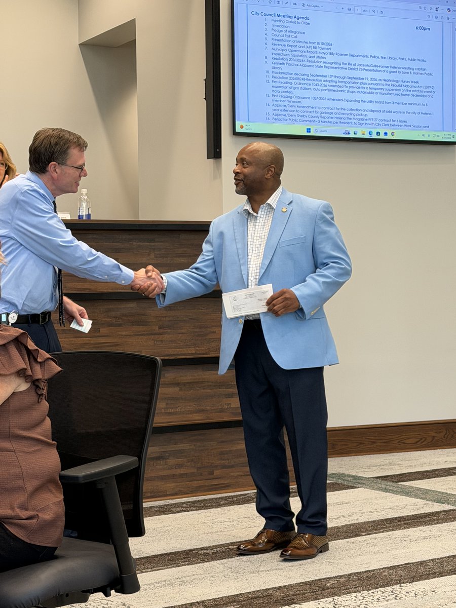 RepKPaschal73's tweet photo. Great to be in Helena last week! π
Honored to present a Community Grant check supporting the Helena Public Library. ππ»
I also enjoyed talking with the Helena Teen Council. Our future leaders have much to sayβand Iβm always glad to listen!
#HD73 #HelenaAL https://t.co/9VYBbUvyFi