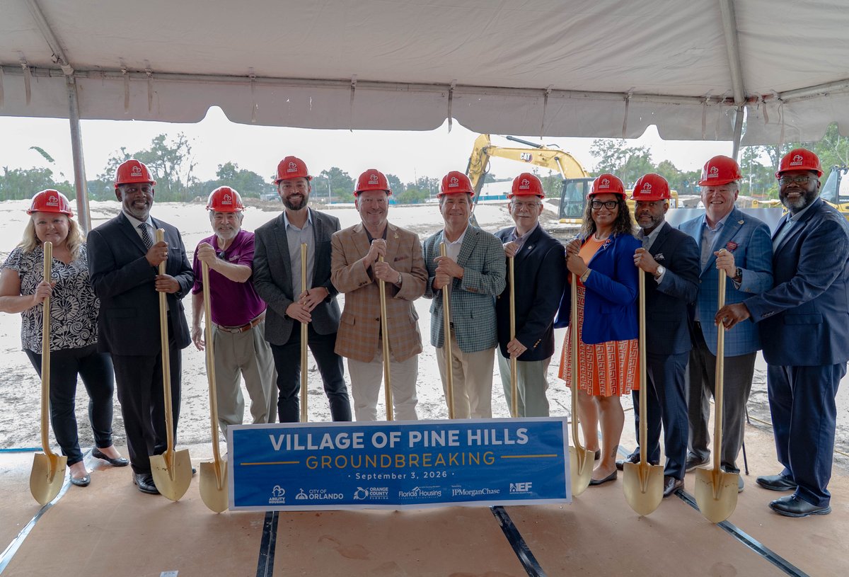 orlandomayor's tweet photo. Ninety-six affordable apartments are coming to the Rosemont area. Appreciate our partnership with Ability Housing and @OrangeCoFL  that will help make this new complex on North Pine Hills Road a reality. https://t.co/N0H7IuVQ6j