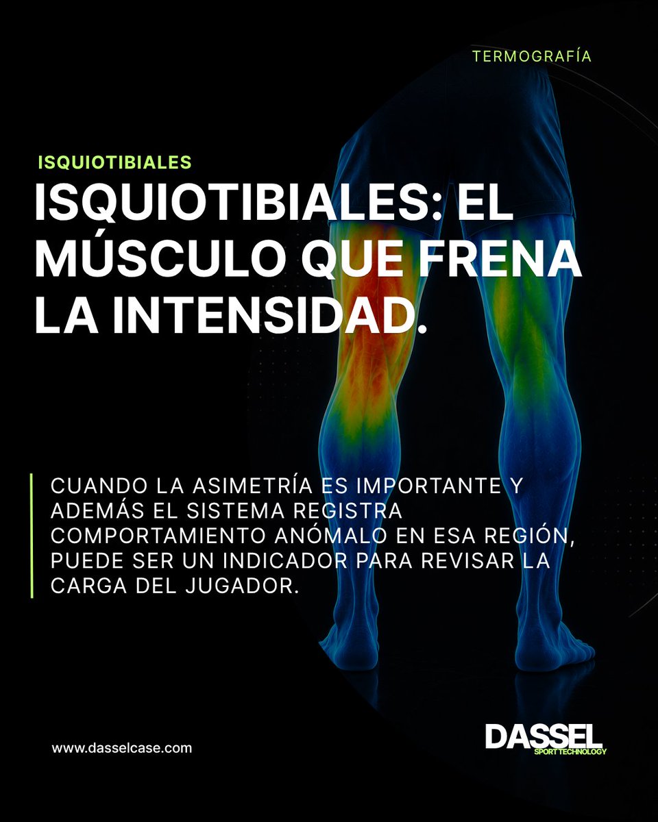Dasselsportech's tweet photo. La asimetría térmica permite detectar cómo responde el cuerpo ante las demandas del entrenamiento y la competencia. 🌡️⚽

Isquiotibiales, aductores, flexores y cuádriceps pueden aportar información que complementa lo que vemos en el rendimiento.

La clave no está en una diferencia aislada, sino en interpretarla dentro del contexto del jugador y la carga realizada.

Porque ver lo que no se ve también ayuda a tomar mejores decisiones.

Referencia: Majano, C. Garcia Unanue, J. Fernandez Cuevas, I.

#DASSEL #Termografia #RendimientoDeportivo #SportScience #Prevencion