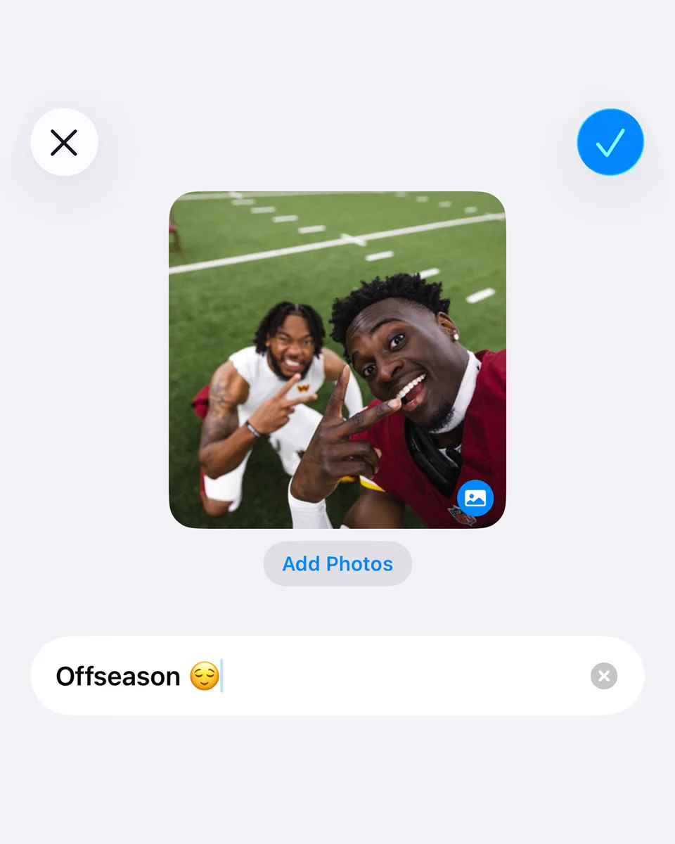 Photo of an iPhone album titled "Offseason."