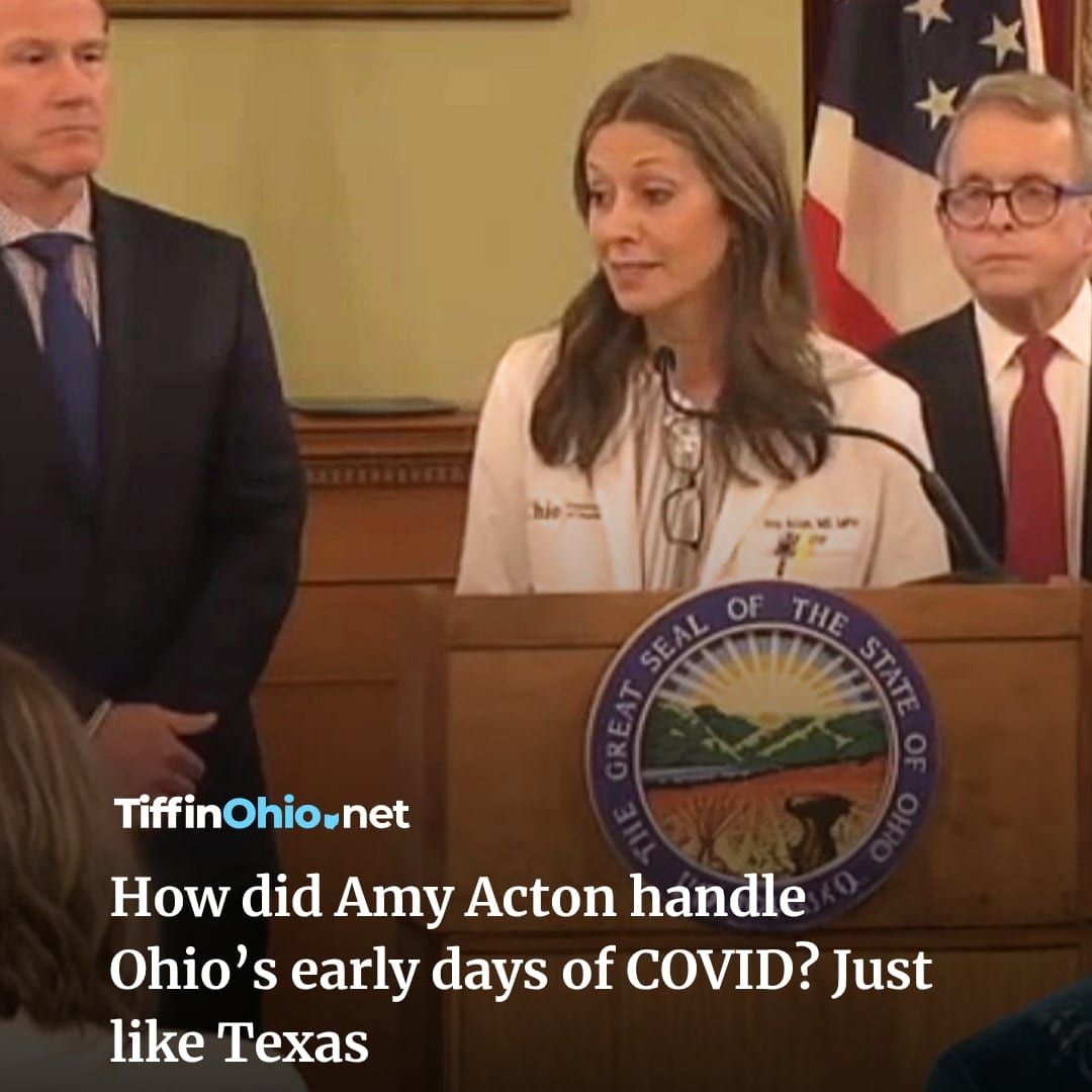 TiffinOhioNews's tweet photo. Vivek Ramaswamy calls Amy Acton "Dr. Lockdown." Records show Ohio closed schools the same day as Florida, reopened bars faster than Texas, and never mandated masks until after Acton was gone. DeWine says the pandemic calls were his, not hers — "The buck stops with me."
Read more: https://t.co/nRlGYl5IcW