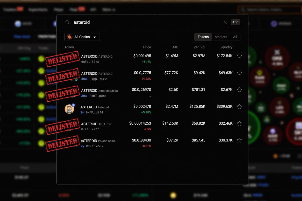 0xMrWhale's tweet photo. ONLY ONE $ASTEROID

COPYCATS? BYE BYE https://t.co/TASbIhpNDH