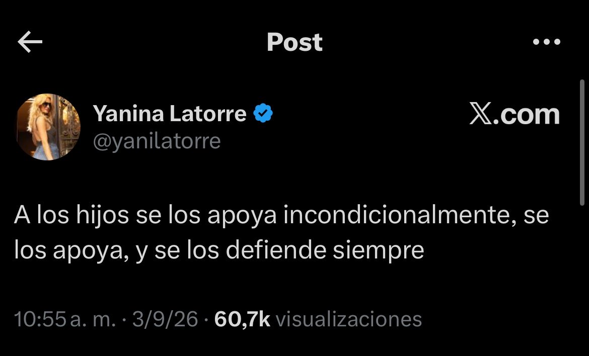 suarezculture's tweet photo. cuando se trata de sus hijos le entran todas las balas y se hace la buena, cuando son los hijos de los demás son todos unos “fracasados” “rasca olla” “sin talento” o como le dijo a los hijos de la china “parásitos” @yanilatorre te va a volver todo. https://t.co/fynu1RYcDO