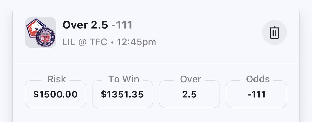 JCPICKS_10's tweet photo. โฝ Toulouse vs Lille
๐ฏ Over 2.5 goles
๐ฐ Cuota: 1.90
๐ JC Score: 8/10
๐ Edge: +5.4%
๐ต Stake: 1U
Vamos por otro verde. ๐ข
๐ฒ El anรกlisis completo estรก en nuestro Telegram.
#JCPicks #Ligue1 #Toulouse #Lille https://t.co/WaN89vAMUh