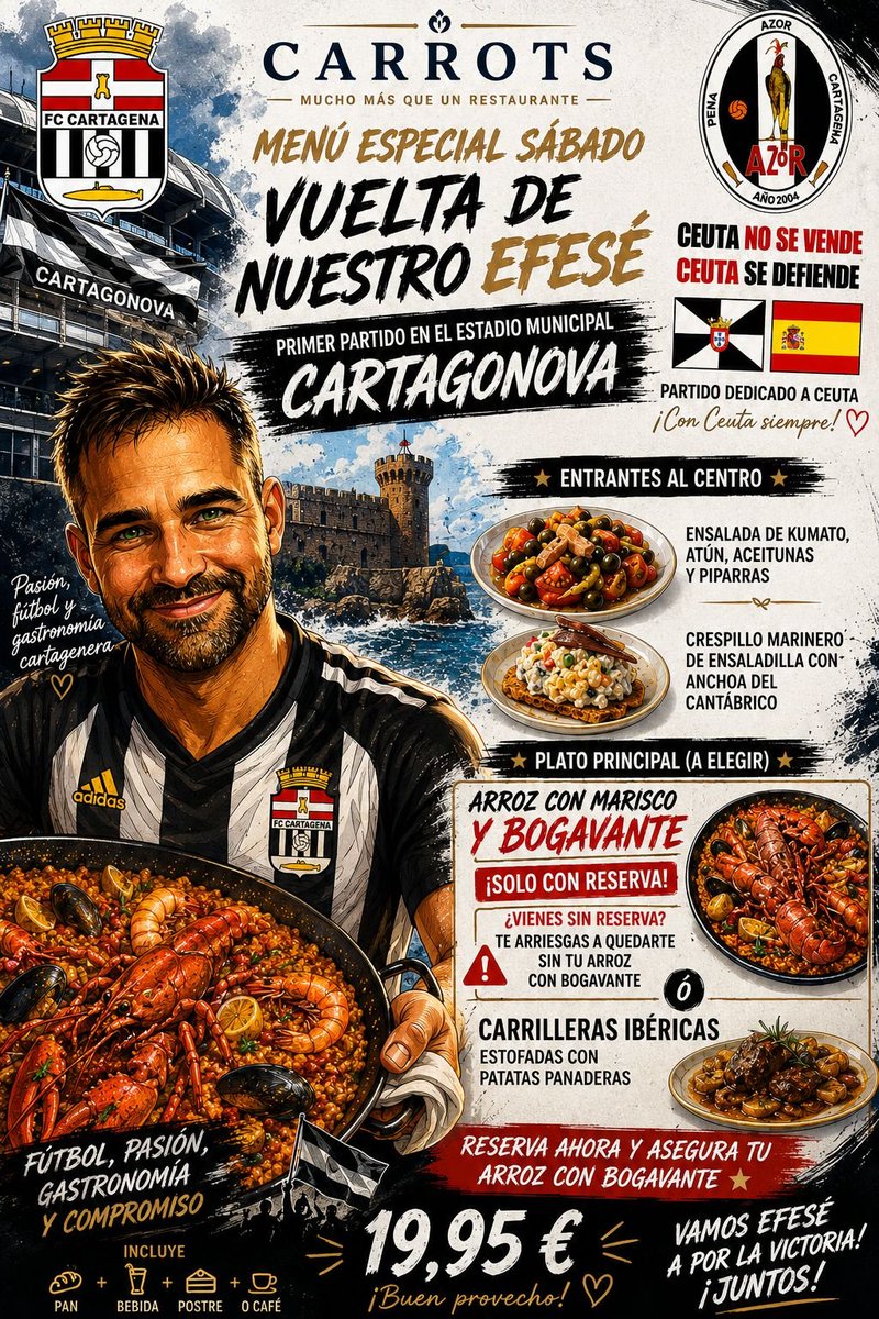 EfesistaOficial's tweet photo. 🔥⚽ ¡VUELVE NUESTRO EFESÉ AL CARTAGONOVA! ⚽🔥

@Carrots_Cafe https://t.co/FSXHUwKOKF