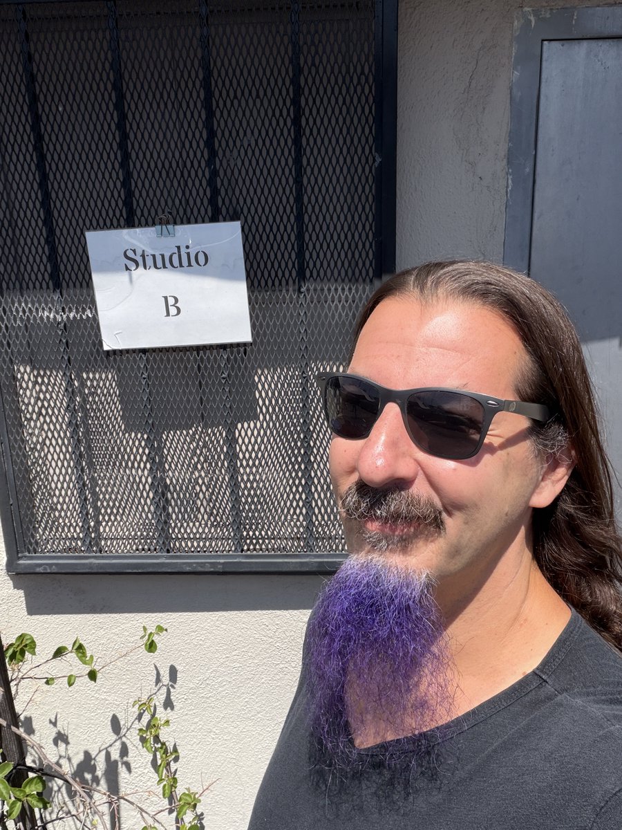 bryanbeller's tweet photo. SATCHVAI ALBUM: Dropping this fall. I'm on the last track, which starts w/a reel-to-reel recording of JS/SV during a gtr lesson in 1973! Trippy. 

Also trippy: today I'm at Mates w/@mikekeneally rehearsing. Last time here? 2007, audition for Vai's String Theories band. 🤯 https://t.co/ZK3wRUv3PK