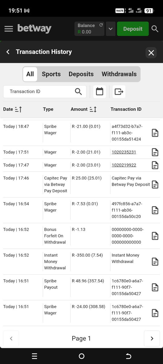 KingLkay's tweet photo. All these transactions I don't know them I deposited money and it was all gone😡
@Betway_za https://t.co/XPV2OVTduP