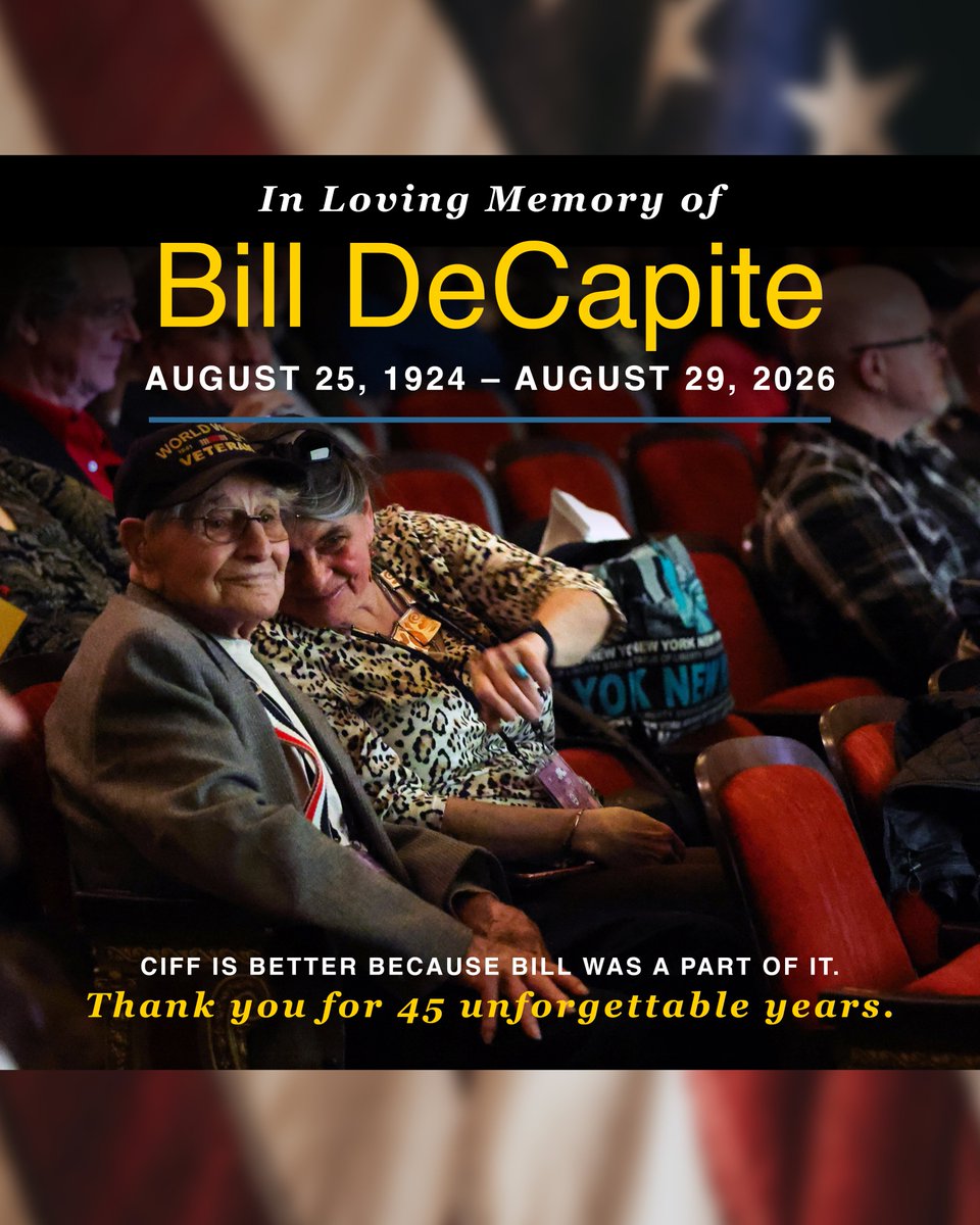 CIFF's tweet photo. In loving memory of Bill DeCapite. For nearly as long as there has been a Cleveland International Film Festival, Bill was part of its story. 

Thank you, Bill. CIFF is better because you were part of it. Your legacy will forever remain part of our Festival’s history. https://t.co/TyMwHwDOlE