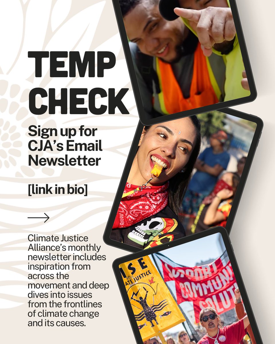 CJAOurPower's tweet photo. Social media platforms are shaped by tech billionaires and opaque algorithms that decide what gets amplified—and what gets buried. 

Sign up for Temp Check, the monthly newsletter from Climate Justice Alliance (CJA), and stay connected on your terms. https://t.co/tomMUnBzcU 🌻 https://t.co/MABXdnDavk