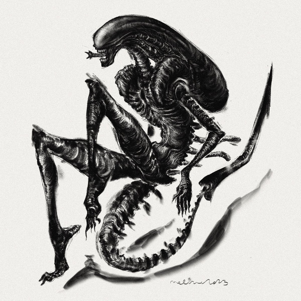 melisuerart's tweet photo. xenomorph bebe https://t.co/YxzFlIR5wP