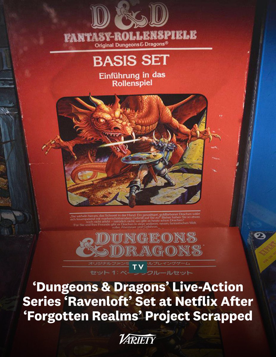 Variety's tweet photo. A live-action “Dungeons & Dragons” TV series is in the works at Netflix:

• The series will be based on the franchise’s popular “Ravenloft” storyline

• Netflix has scrapped a project based on “The Forgotten Realms” IP from “Dungeons & Dragons,” which was previously in consideration

https://t.co/gVtlyERsfr