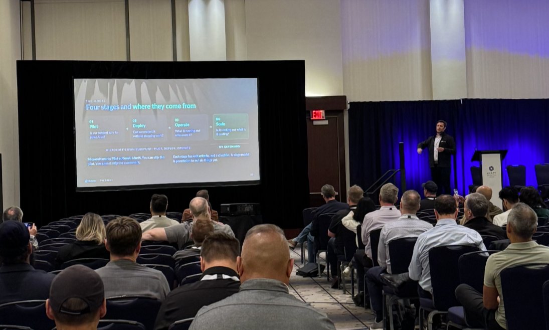 OrchestrySoft's tweet photo. We’re here at the Microsoft 365 Summit in Vancouver!

Got storage, AI, or governance problems? Let’s talk.

If you’re here too, come say hi and meet the team. 👋

#M365 #Governance #AI #Vancouver https://t.co/lBmrBSHMKy