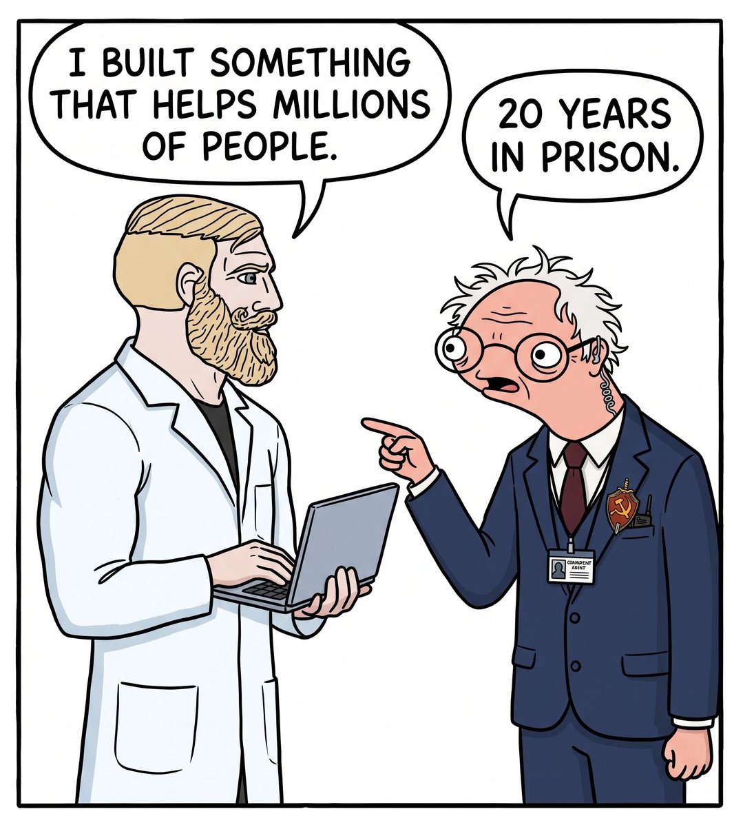 BurnieSendersX's tweet photo. @BernieSanders If that produces a surplus, it's a threat. We're socialists, not techno-optimists. Comrade. ☭ https://t.co/pIpNjgrsfj