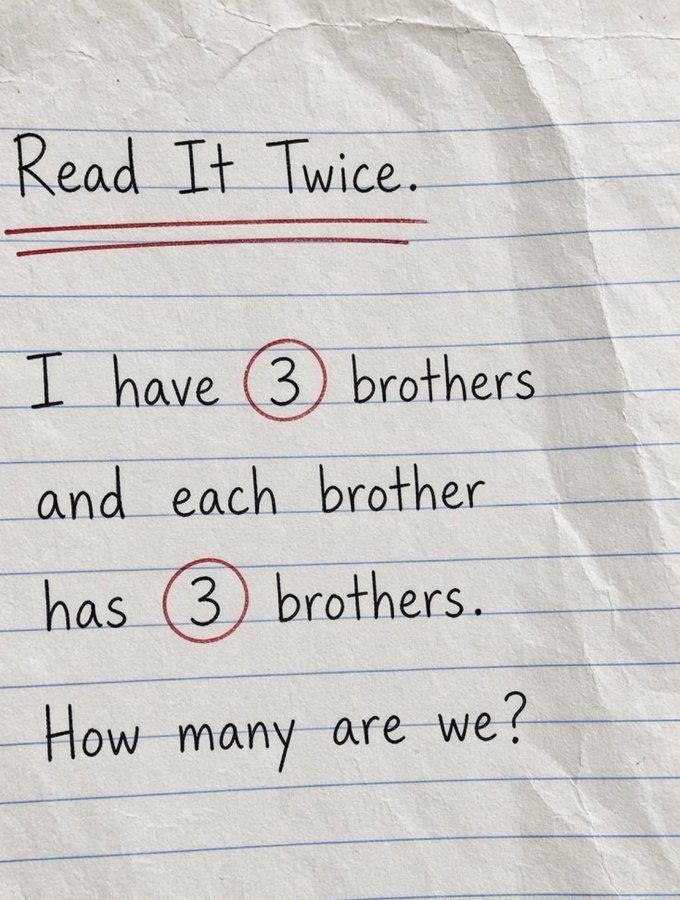 Milya1708f's tweet photo. Read it twice. Most people still get it wrong..!

How many are we? https://t.co/xlWv6r6jSJ