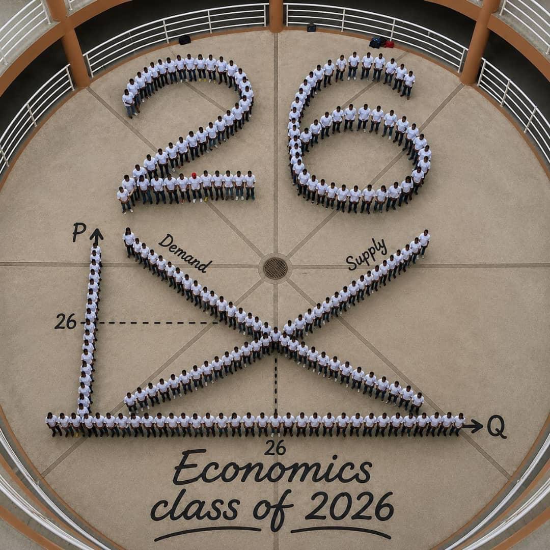 Thevokofficial's tweet photo. 📍📍CONGRATULATIONS📍📍

Congratulations to the KNUST Economics class of 2026 for completing their four [4]- year Undergraduate Studies at KNUST.  They sign out with an illustration of the demand and supply curve.

Stay  tuned ✅ | #VOKLive https://t.co/oaVEOhAPND