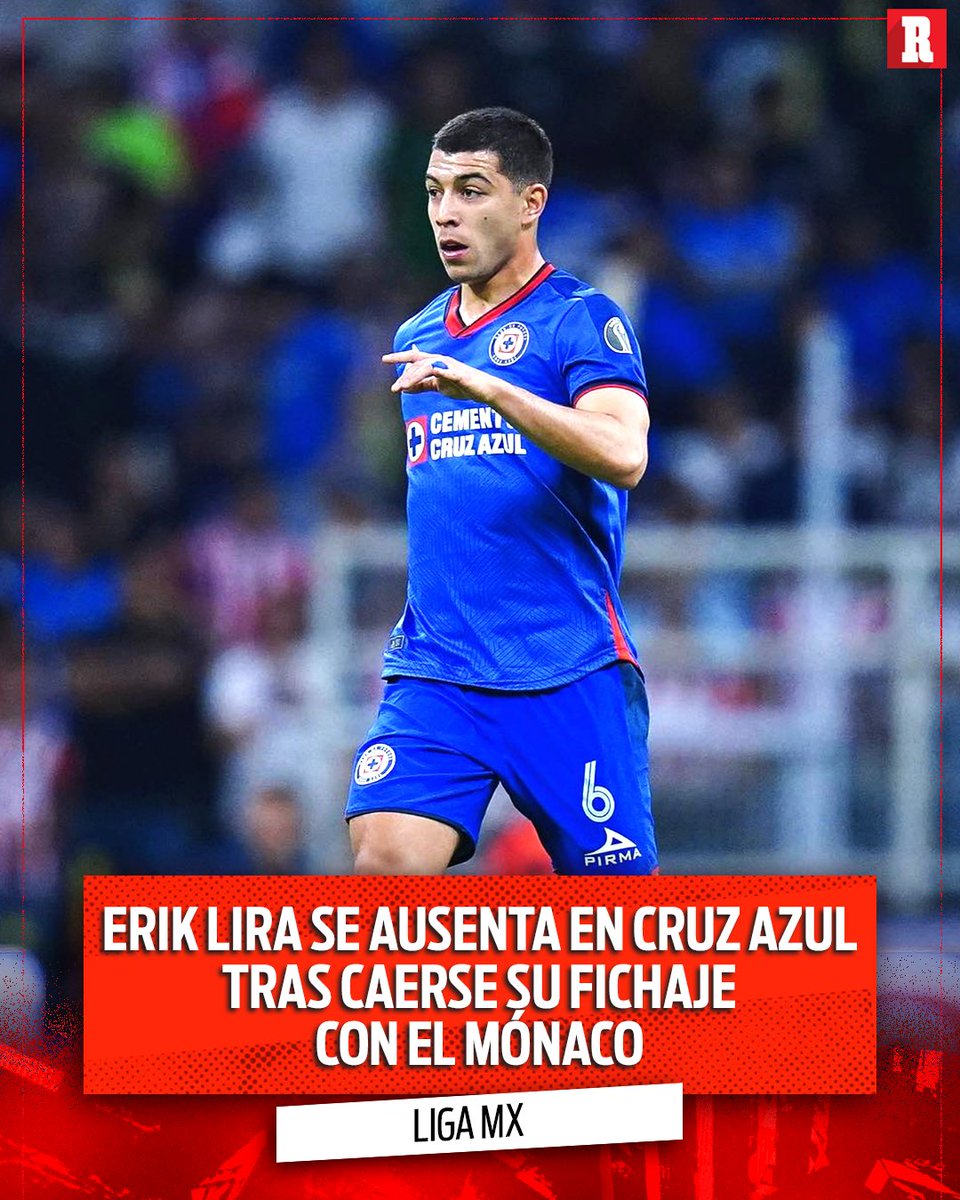 record_mexico's tweet photo. AUSENTE EN LA NORIA 

Este jueves Erik Lira no estuvo presente en el entrenamiento del Cruz Azul tras el permiso especial para permanecer con su familia y tomarse unos días para analizar su futuro, por lo que su participación en el partido ante el Santos está en duda. https://t.co/3cqN1QADd9